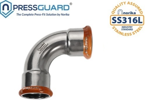 Stainless Steel 316L Press Fit 90 Deg Elbow